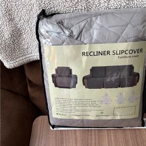 Elegant Gray Recliner Slipcover
